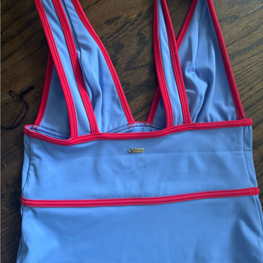 TALA Women's Blue and Red One Piece Swimsuit - Picture 3 of 5
